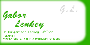 gabor lenkey business card